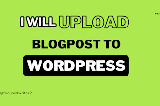 upload and format blog posts on wordpress