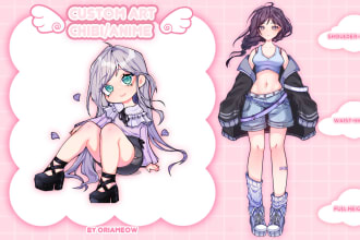 create custom art in chibi style