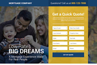 design mortgage lender website, mortgage landing page, mortgage leads generation