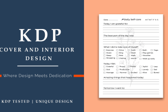 design custom planner journal and cover for amazon kdp