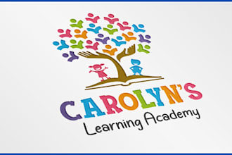 be make childcare, daycare, kids and education creative logo