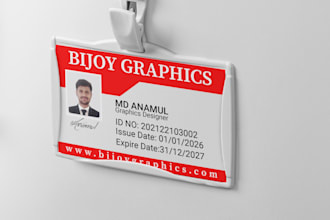 create professional company id card design