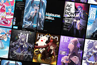 design your awesome anime style poster