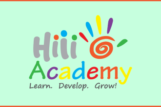 be make childcare, daycare, kids and education creative logo