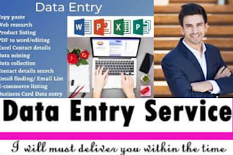 do fastest data entry excel entry copy paste typing work