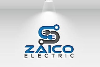 do an eye catching electrical logo without copyright concept
