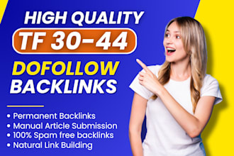 provide high trust flow tf 30 plus dofollow contextual off page seo backlinks