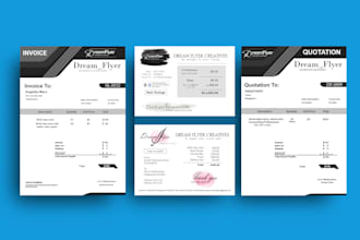 design bill book, receipt, or quote