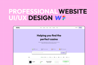 design stunning clean UI UX website