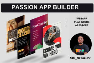 use passion io, passion app, for online course app or site