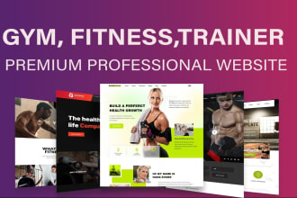 design personal trainer, fitness trainer, coach, yoga, gym website