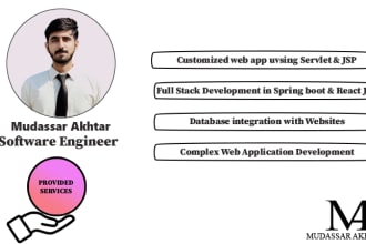 be your full stack developer java developer,spring boot,reactjs,python