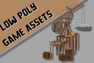 create 3d low poly game assets for your game