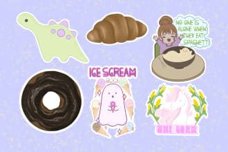 draw realistic or cartoon stickers and sticker packs on any topic