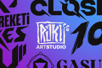 design a minimal gaming industry logo and branding