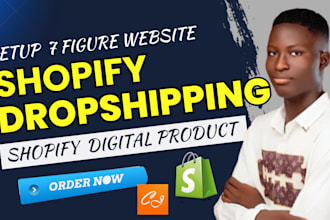 create 7 figure shopify dropshipping store, etsy digital product, stan store