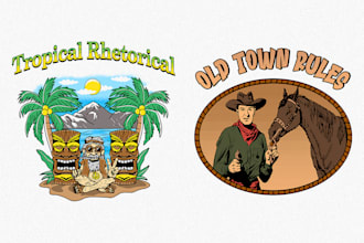 do the illustration artwork design for your merchandise