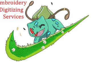 do digitize logo into embroidery dst pes in few hours