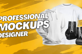 be your professional mockup and product designer with custom design and logo