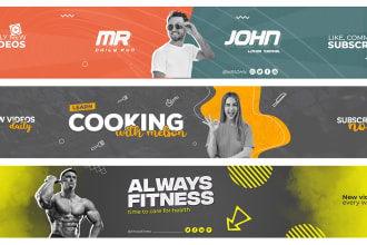 design stunning youtube banner or channel art