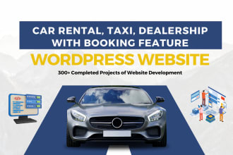 design car rental, dealership, taxi website with booking feature in wordpress