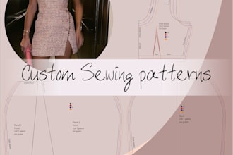 create digitally sewing paper pattern and grade it