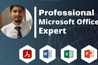 do every type of work on ms word, excel ,powerpoint, visio