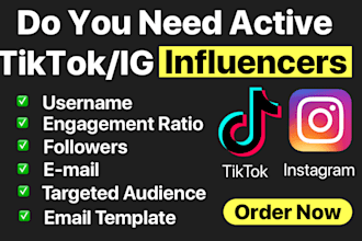 find active tiktok or instagram influencers for your brand