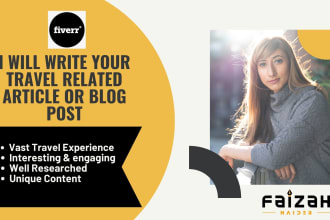 write your travel related article or blog post