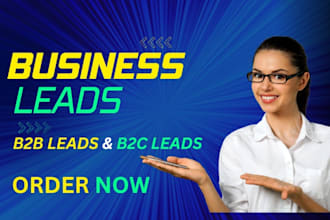 give targeted b2b email list, business leads, web research