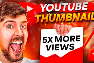 design attractive youtube thumbnail in 3hr