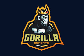 design gorilla logo with my creative thinking