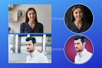 design elegant photo profiles, for social media accounts, headshot