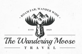 design a professional modern mountain logo