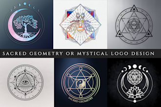 create sacred geometry or mystical logo design