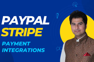 integrate stripe, paypal or any payment gateway quickly