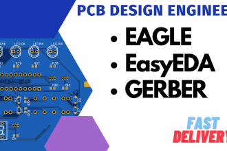design pcb in eagle or easyeda pcb design software