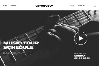 create gaming, music and portfolio wordpress website