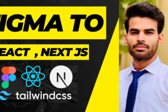 convert figma to react js or next js website with typescript and tailwind