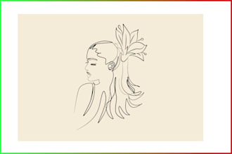 draw one line art, single line art, continuous line art