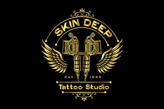 create a wonderful luxury tattoo studio logo