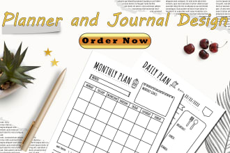 design an elegant and minimalistic daily planner or journal