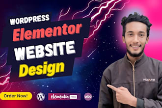 design wordpress elementor pro, divi website and fix issue