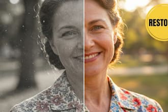 professionally restore, colorize, and fix old damaged photos