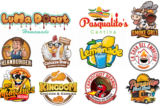 do fast food truck street trailer logo or mexican
