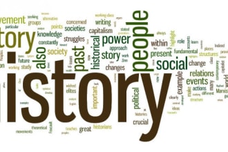 write urgent world history, american history, religion, and literature
