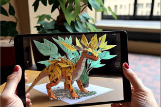 develop a 3d model fusion with augmented reality ar app