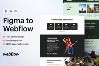 do figma to webflow and design pixel perfect webflow website