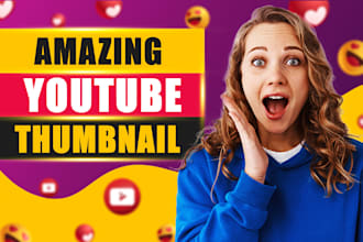 design an amazing eye catchy clickbait youtube thumbnail