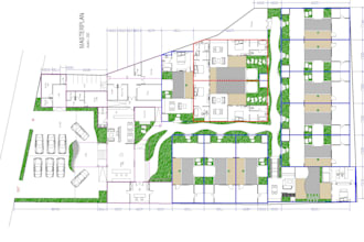 create tropical bali block plan for villa, hotel, residence